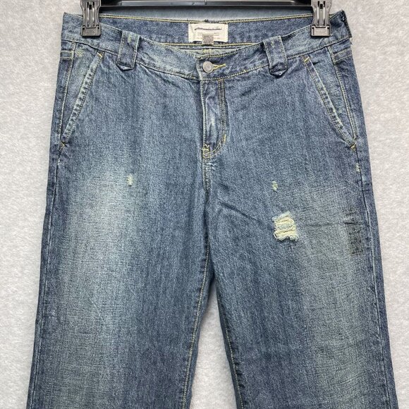 Abercrombie & Fitch Flare Jeans Womens 4 Distressed Cotton Vintage Baggy New - Picture 2 of 13